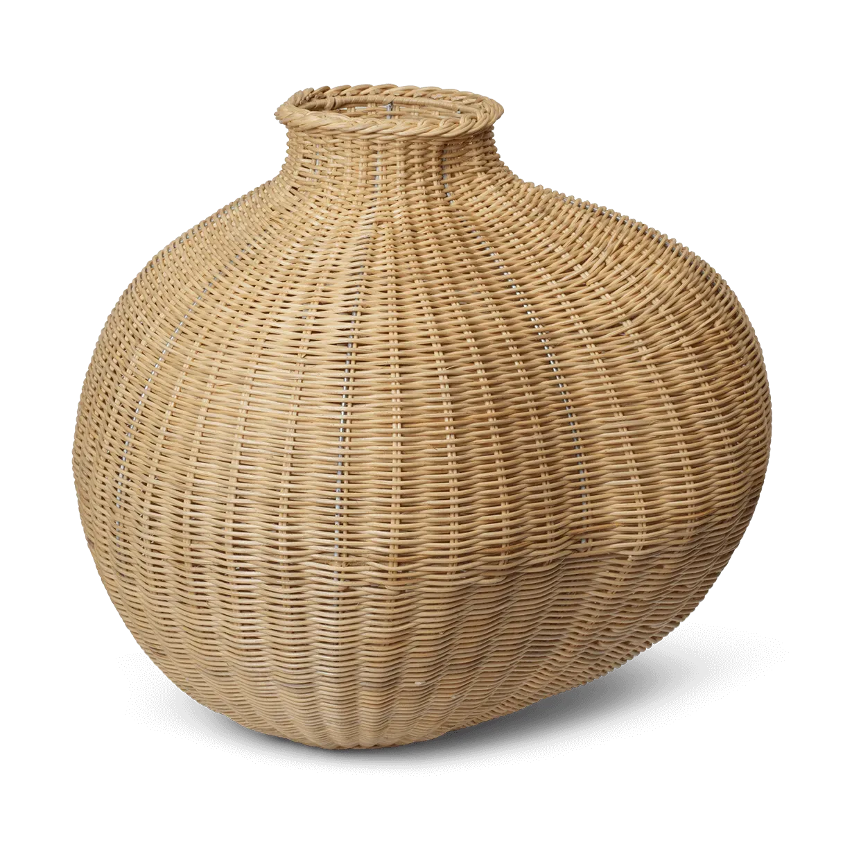 Ferm Living Bola geflochtener Bodenvase Natural