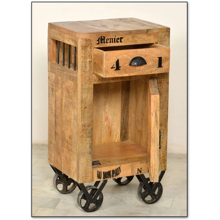 Kommode Rusc natur lackiertes Mangoholz B 44 H 82 cm