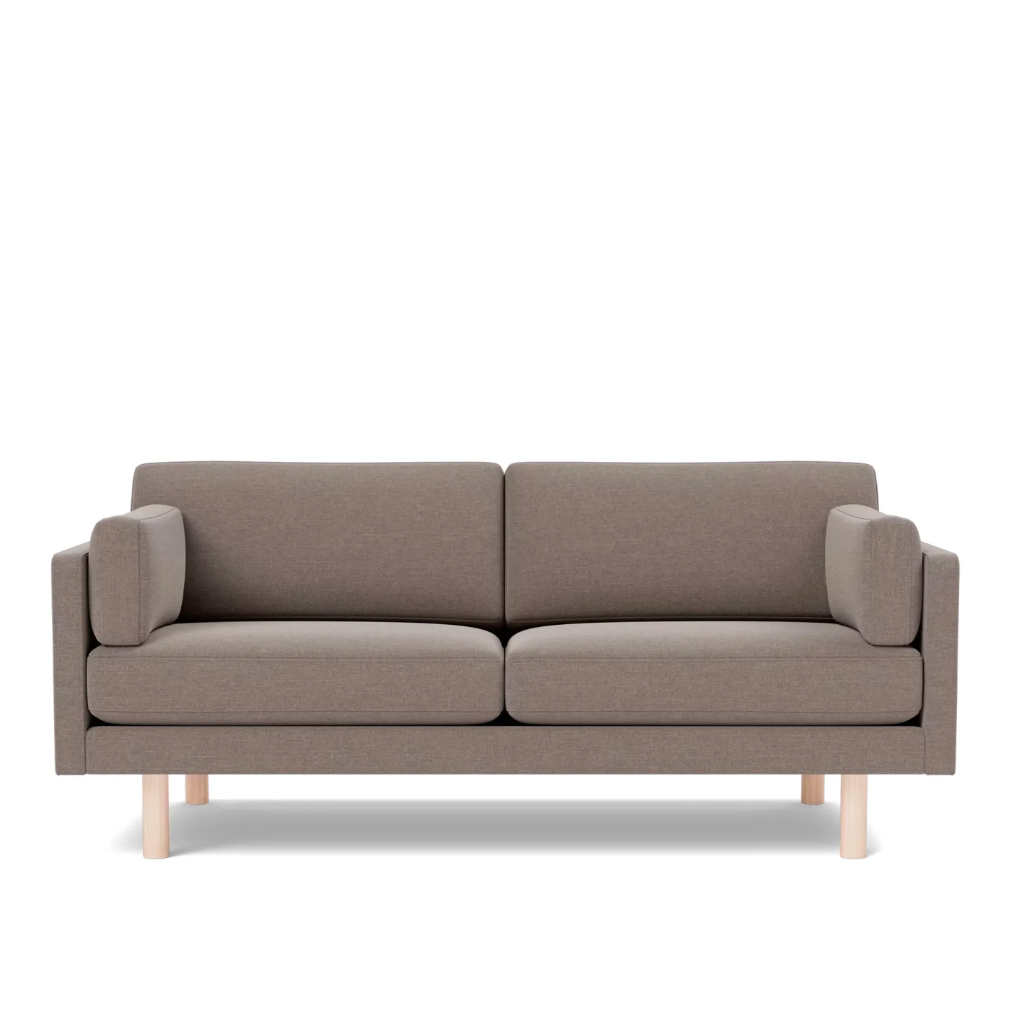 Fredericia Furniture - EJ220 Sofa - 2,5 seater - 185 cm - Erik 9998 Broken Grey - Down wrap - without buttons - Oak soap treated - Soffor - Erik Jørgensen