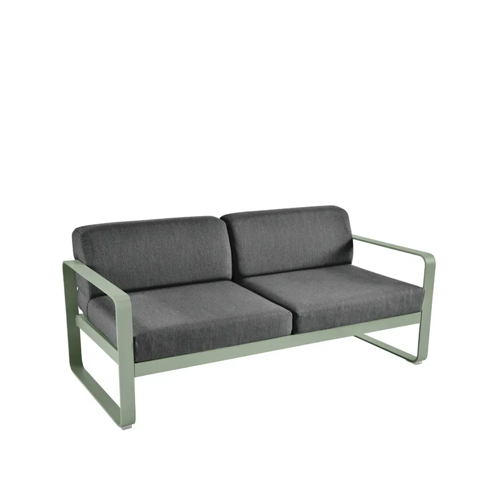 Fermob Bellevie 2-sits soffa Cactus (grön), graphite grey dyna