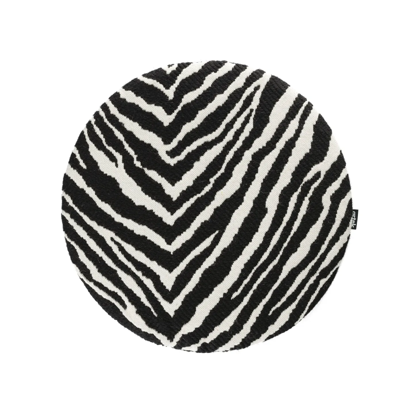 Artek Zebra sittdyna Ø34 cm Svart-vit