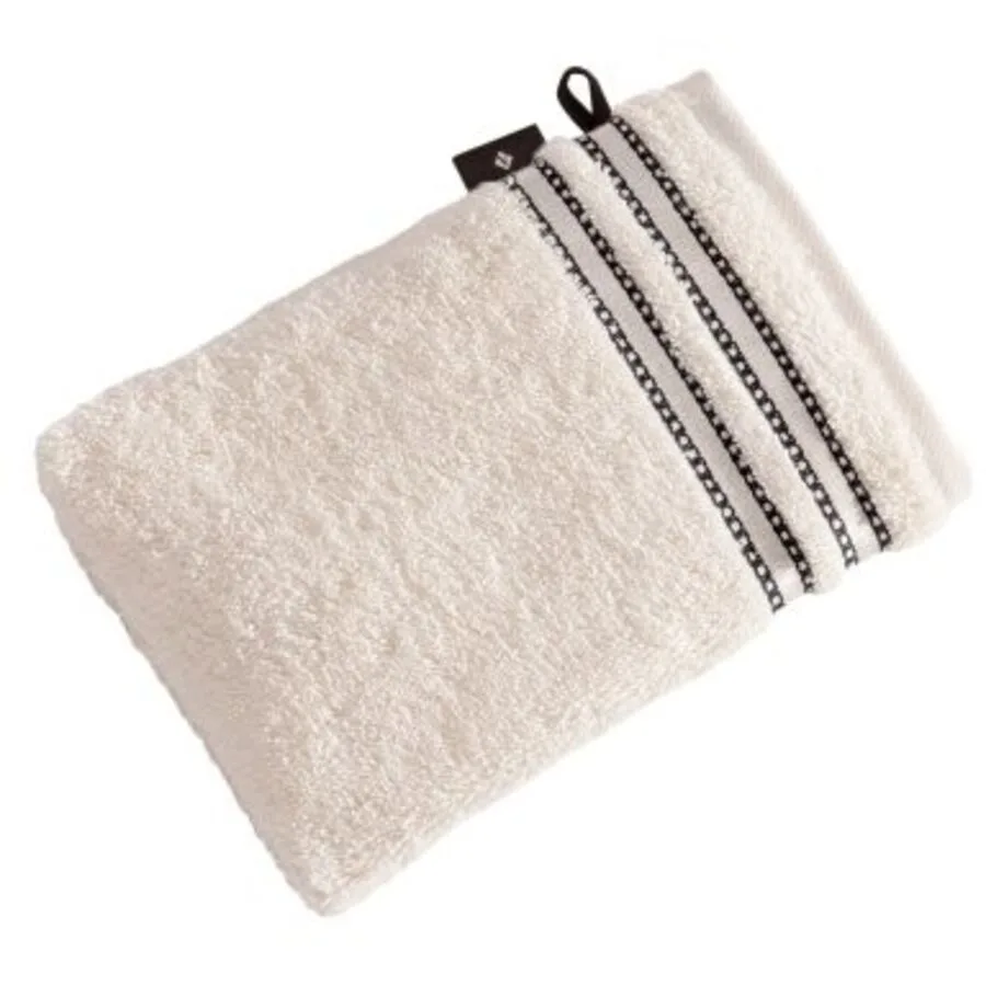 Vossen Waschhandschuh Cult de Luxe Weiss Baumwolle 16 cm 22 cm