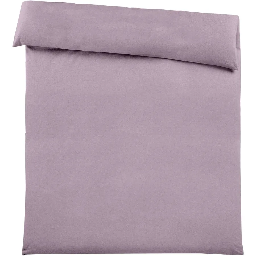 Duvetbezug Emma 200x210cm iris - Farbe: rosa - Material: 100% Baumwoll-Flanell, Heather Melange Optik