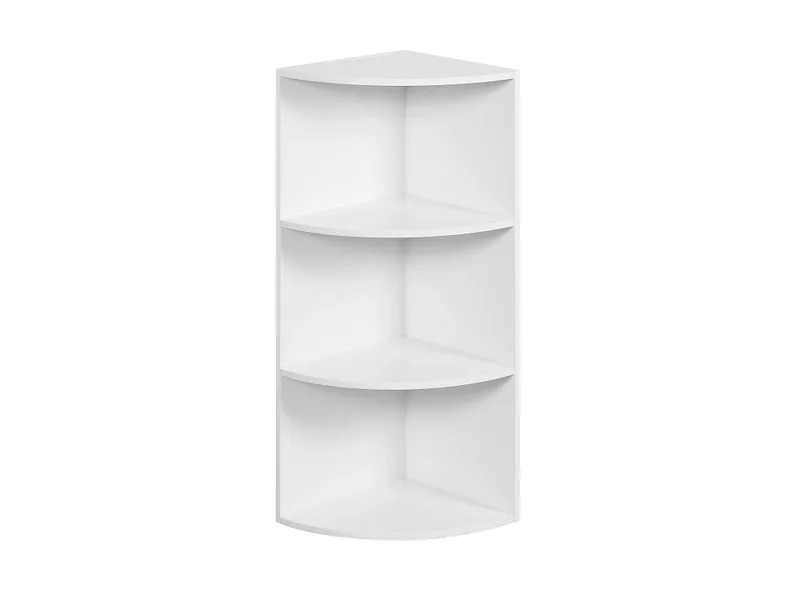 Eck Bücherregal KIKI 29x29x80cm 3 Fächer 3 Tablare weiss