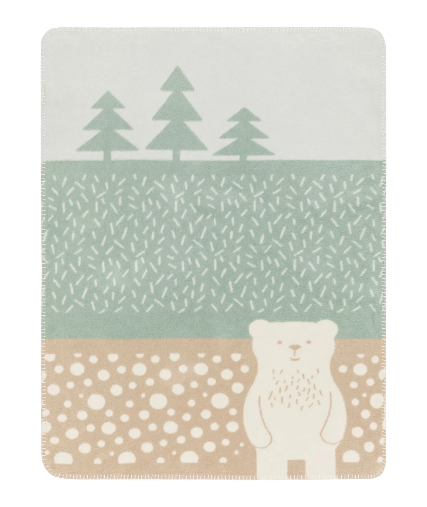 Sander AG Babydecke Mila Bärenwald, Hellgrün 75 x 100 cm | Schubiger Möbel