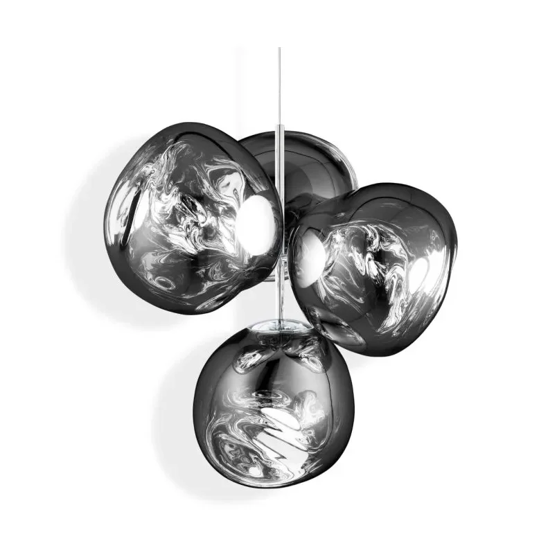 Tom Dixon Melt Chandelier small takkrona LED 103 cm Silver