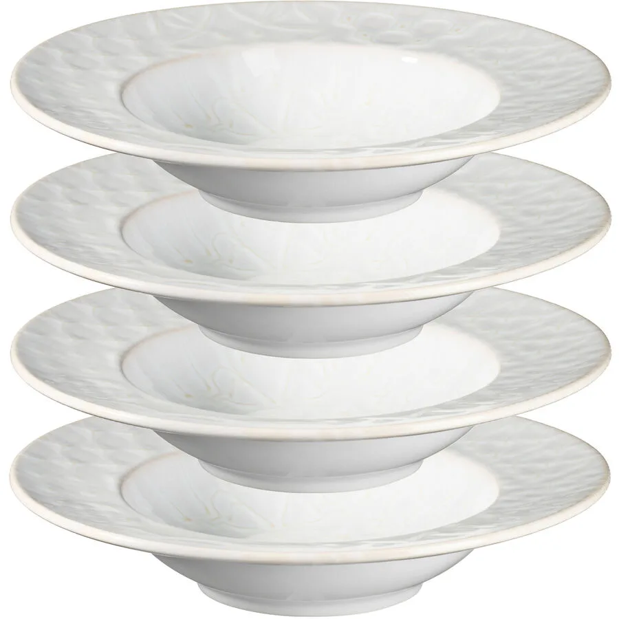 MÄSER Pastateller-Set 4-tlg. Trad. Tiles Weiss Steinzeug 27 cm