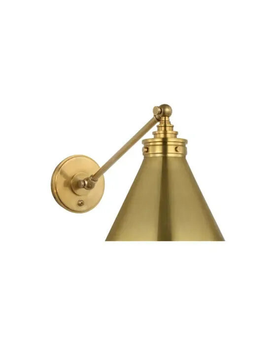 Parkington Single Library Wall Light Antique-Burnished Brass
