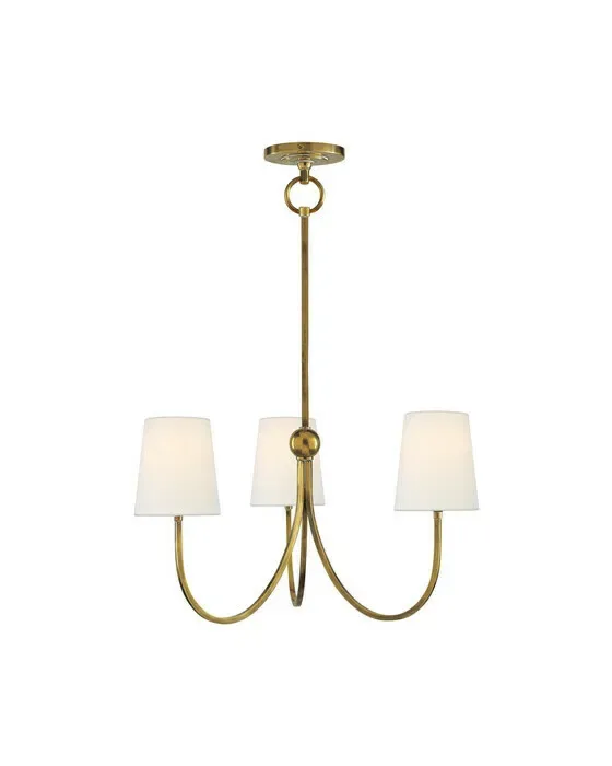 Reed Chandelier Antique Brass S