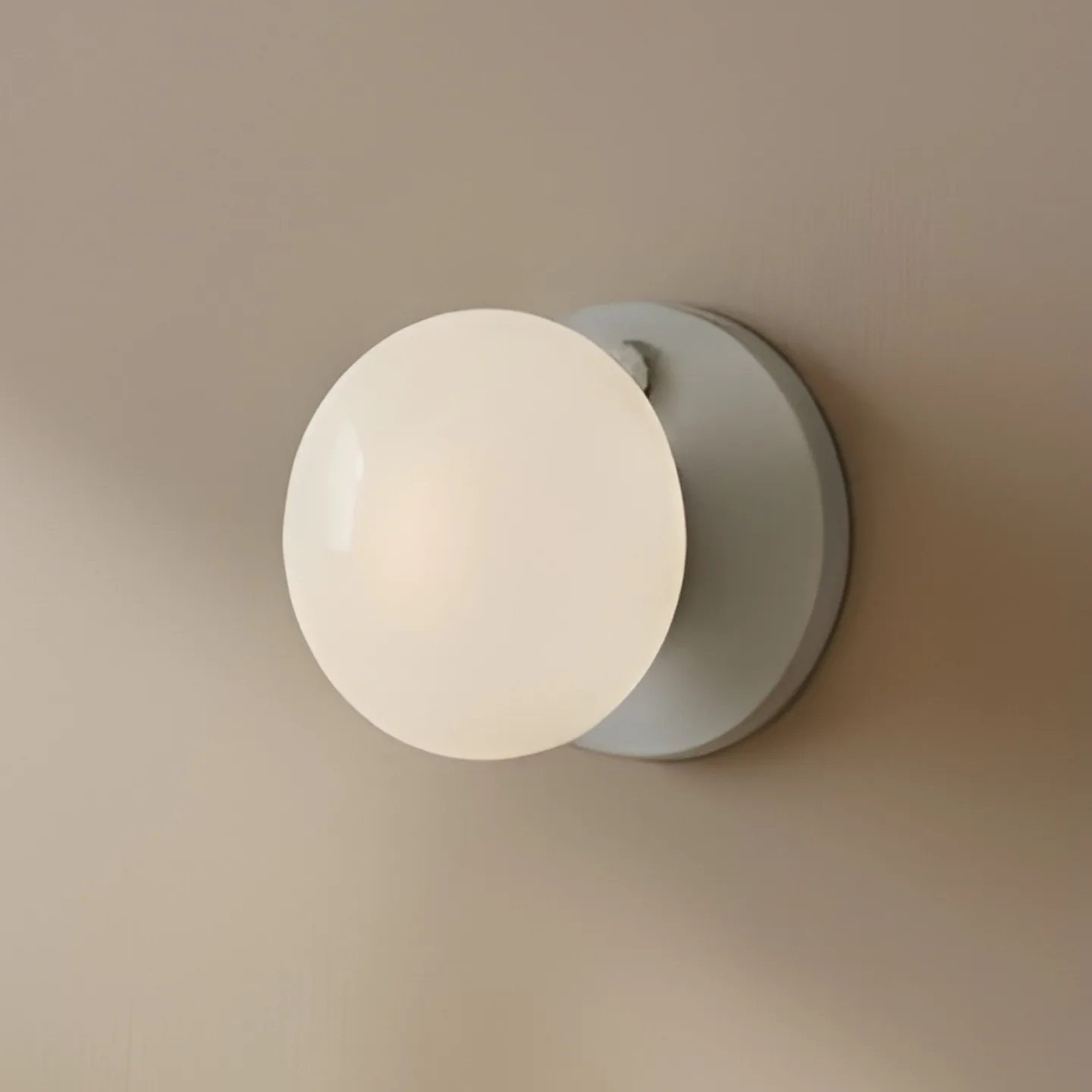 Flo Wandleuchte, grau, Ø 19 cm, Glas - Aldex - Wohnzimmer - Design - Metall - Rund