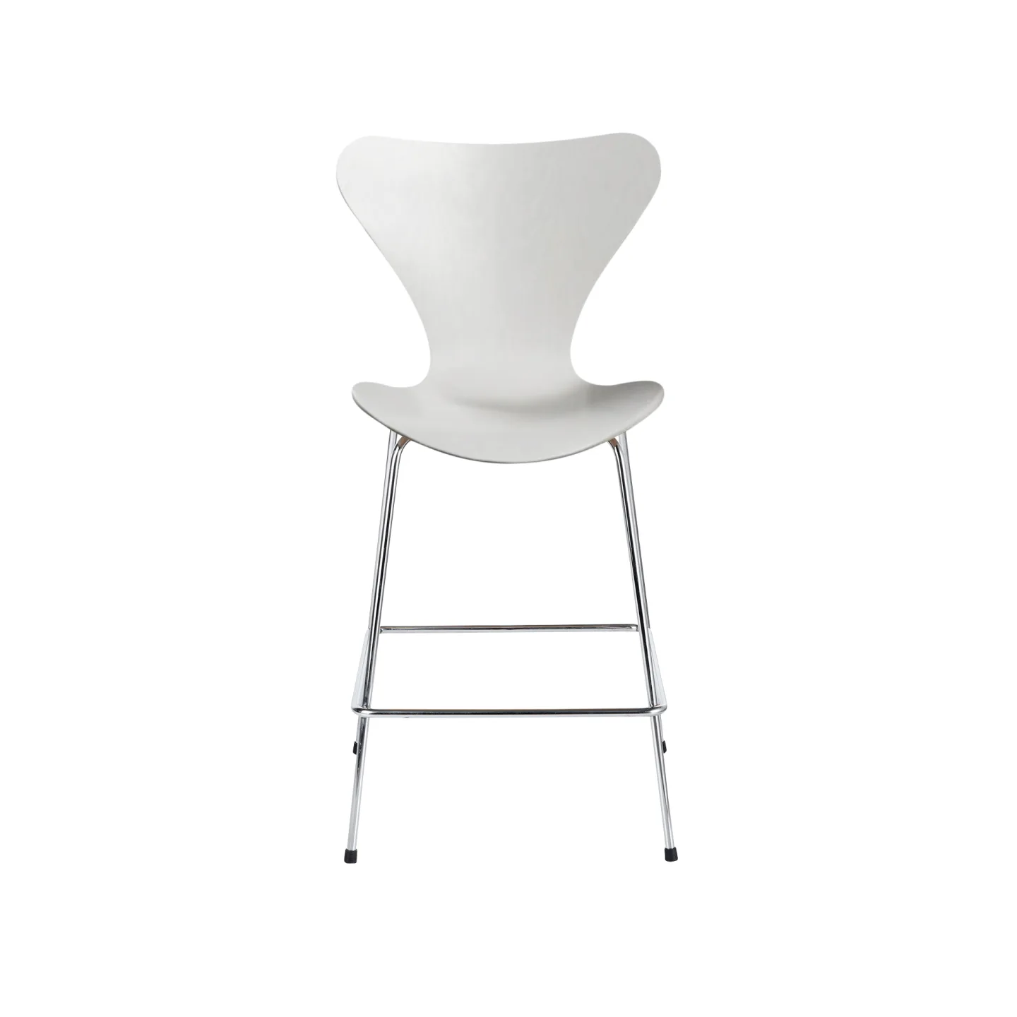Fritz Hansen - 3187 Sjuan, Färgad askfanér, Vit - Barstolar - Arne Jacobsen - Vit - Metall/Trä