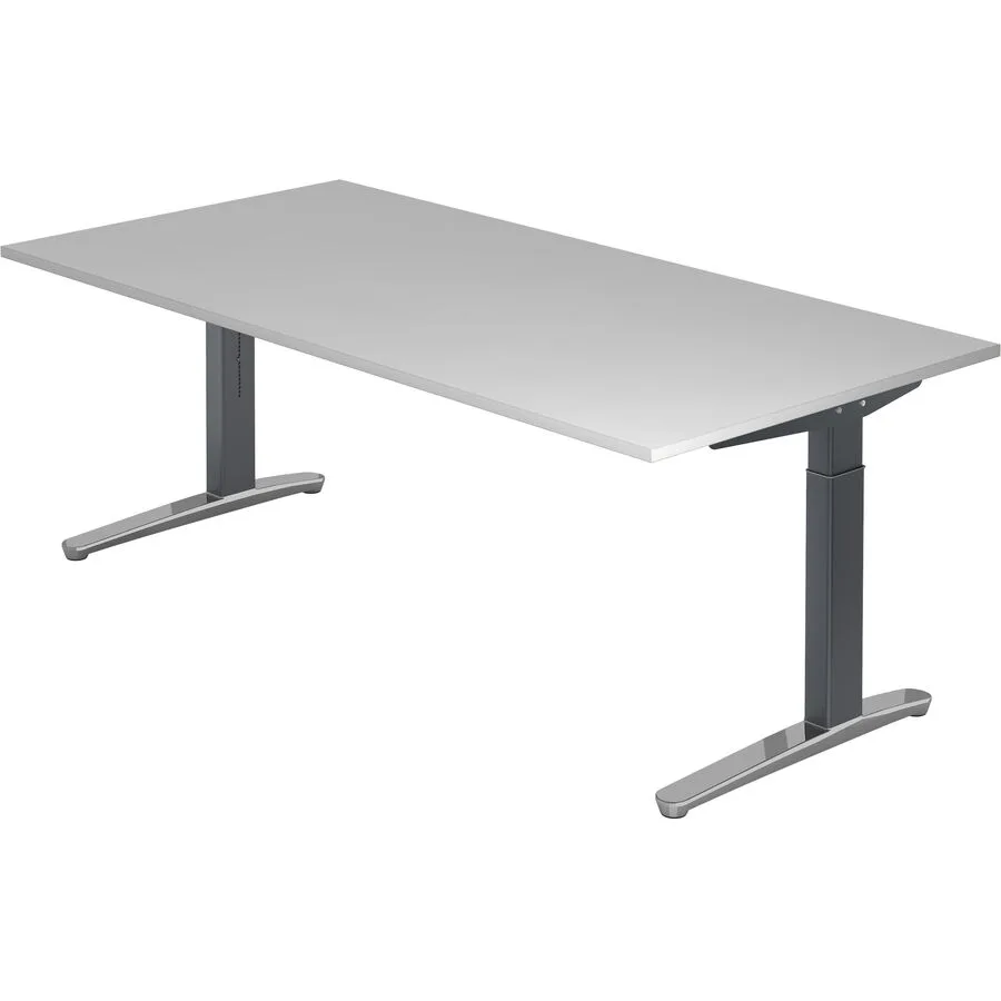 Schreibtisch Office grau Holzwerkstoff B 200 T 100 cm