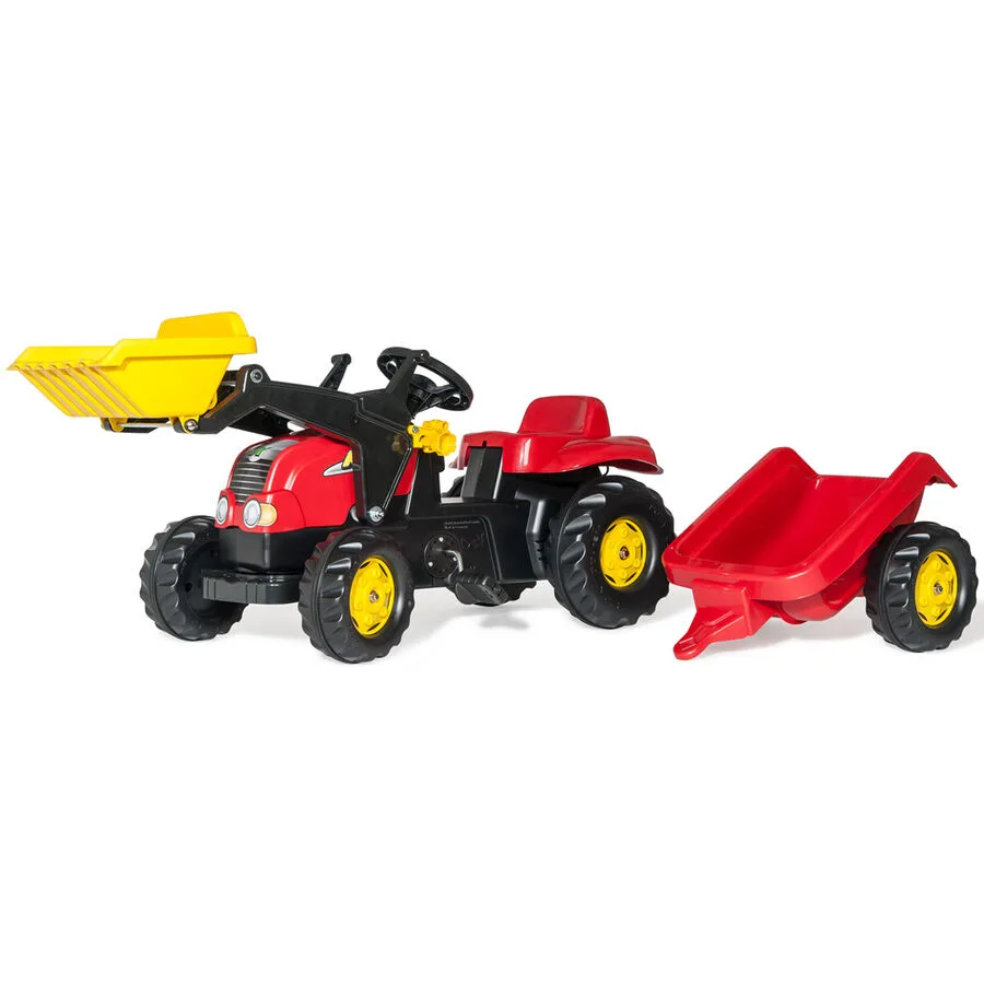 RollyKid-X Anhänger+Lader Rolly Toys Rot Kunststoff - Farbe: Rot/Schwarz/Gelb