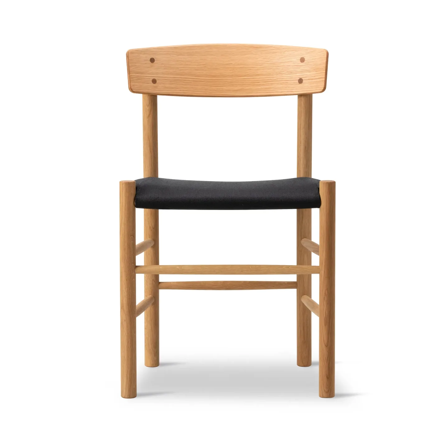 Fredericia Furniture J39 Stuhl Geölte Eiche-schwarz canvas