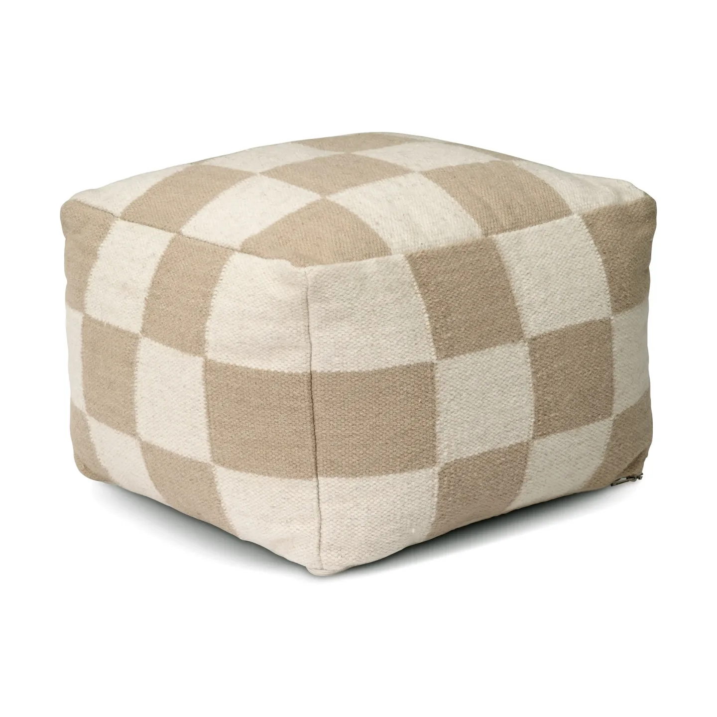 Square sittpuff vit/natur