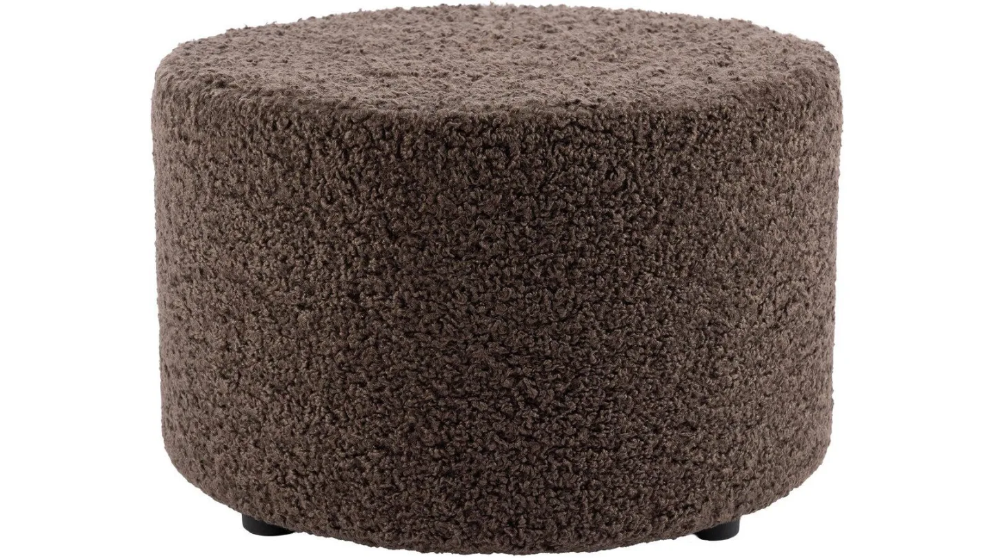 House Puff 55 cm Rund Teddy - Brun