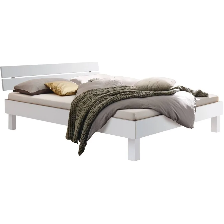Hasena Bett Francavilla Weiss MDF Massivholz 90 x 200 cm