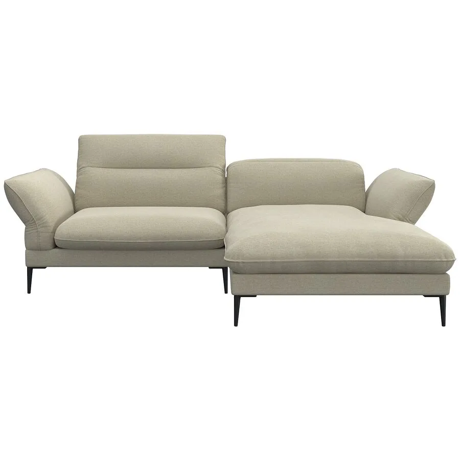 Ecksofa Tiara Rechts Stoff beige B 241 T 88 cm