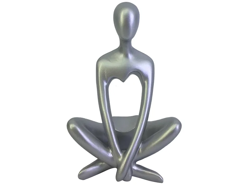 Abstrakte Statue HANSON Silver
