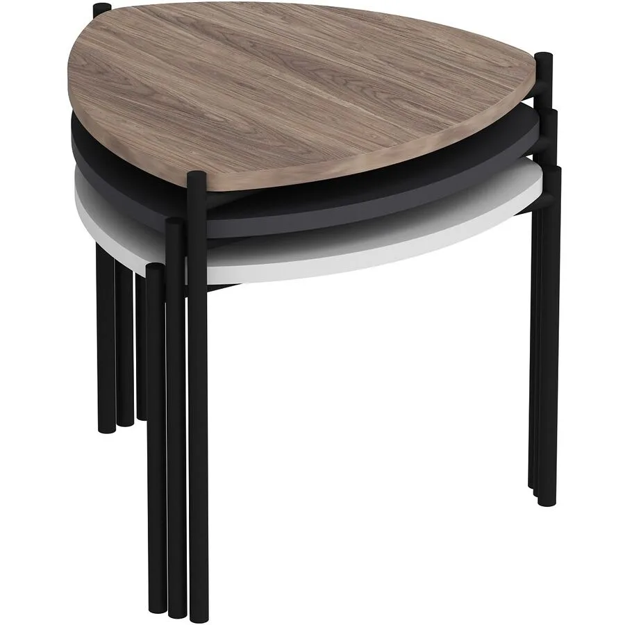 Beistelltisch 3er-Set Yasam weiss Melamin B 45 H 45 cm