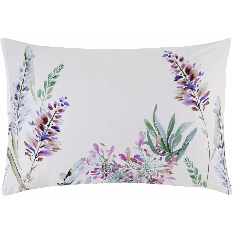 Kissenbezug Alya Weiss/Bunt Blumenmuster Baumwolle B 65 T 100 cm