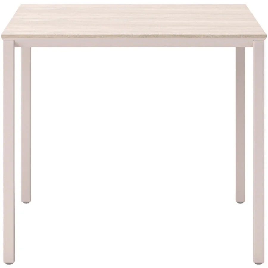Beistelltisch Barillo taupe Keramik Massivholz B 40 H 35 cm