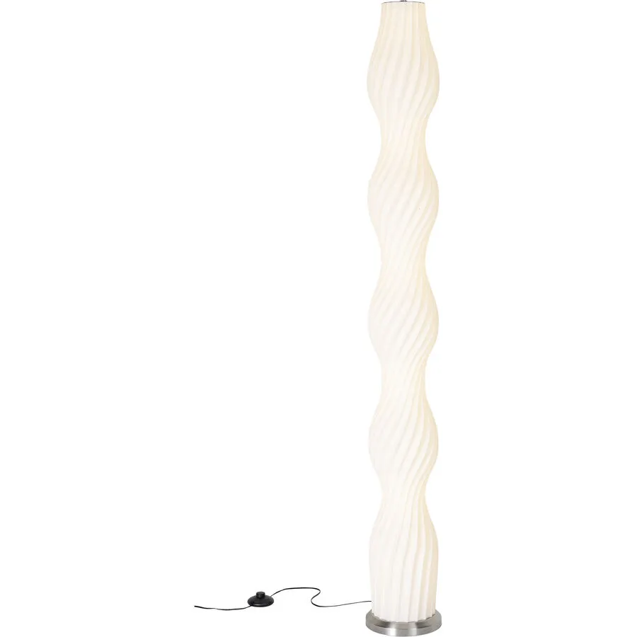 Stehlampe Sagrado Weiss Kunststoff/Metall 19 cm 154 cm - LED - Lichtfarbe: Extra warmweiss - Material: Metall/Kunststoff - Stehlampe- LED