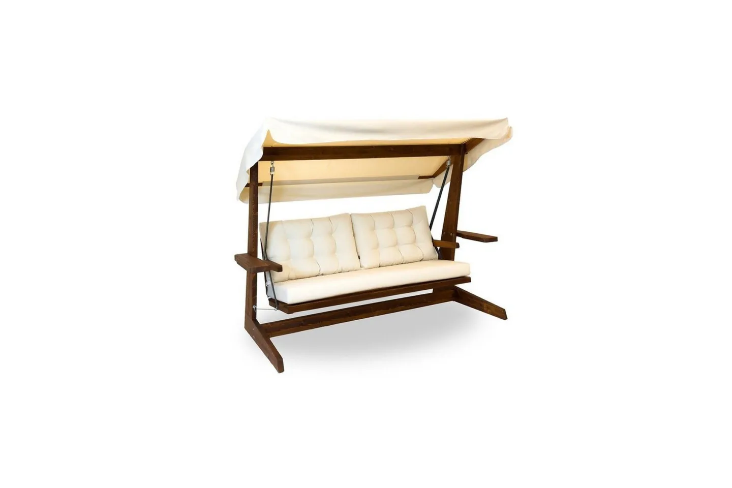 Trädgårds Trippel Gungstol Viva Beige - Beige, 237 x 100 x 175 cm