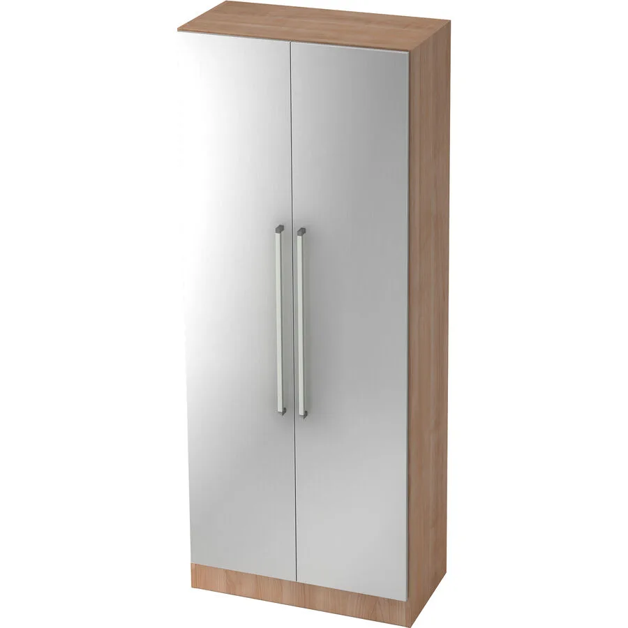 Garderobenschrank Office silber Holzwerkstoff B 80 T 42 cm H 200.4 cm