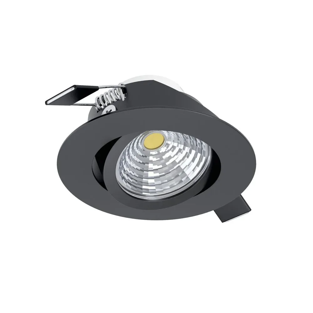 Infälld Lampa Saliceto Ø88 mm 2700K - Svart