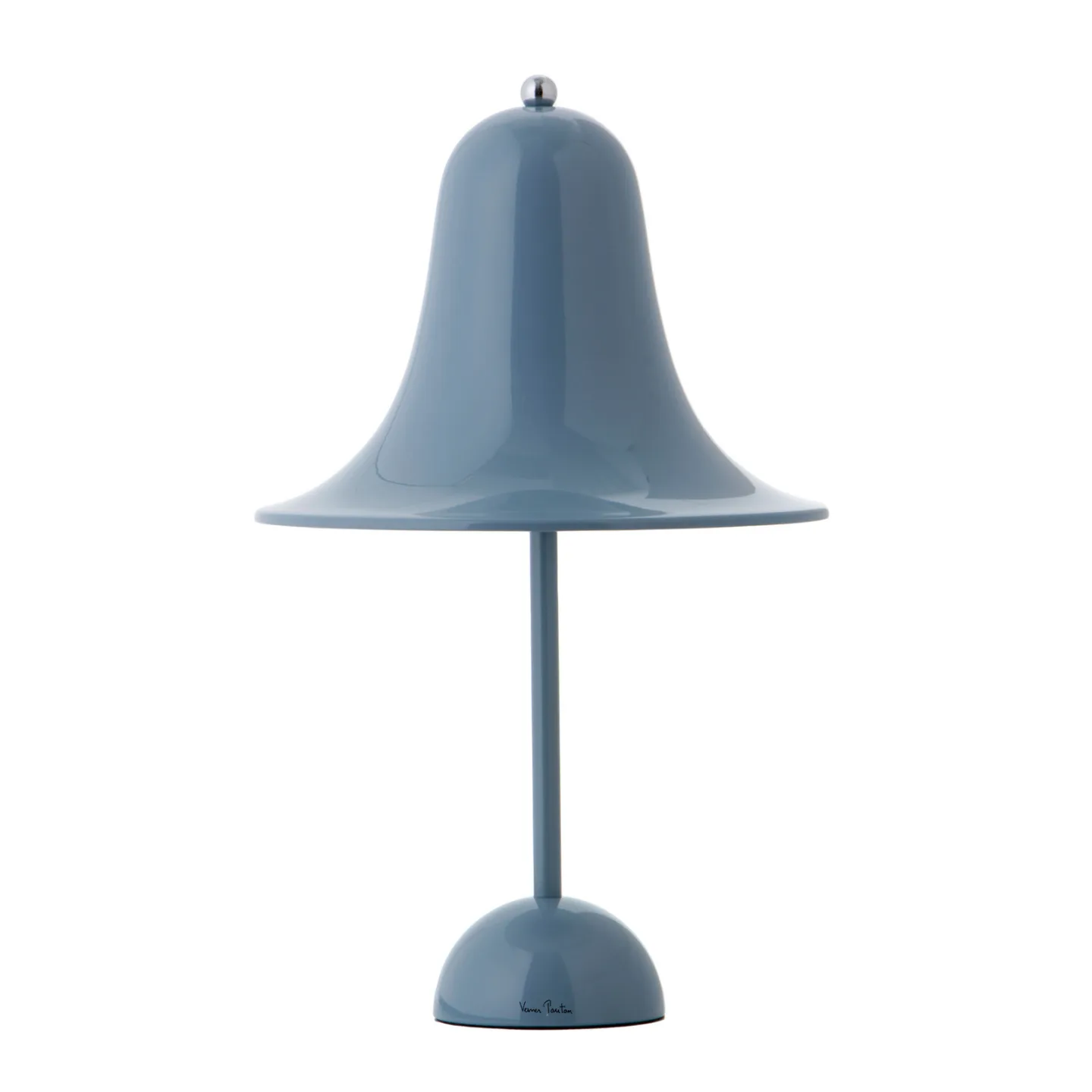 Pantop Bordlampe Ø23 Dusty Blue - Verpan - Stue - Design - Metal - Med skærm