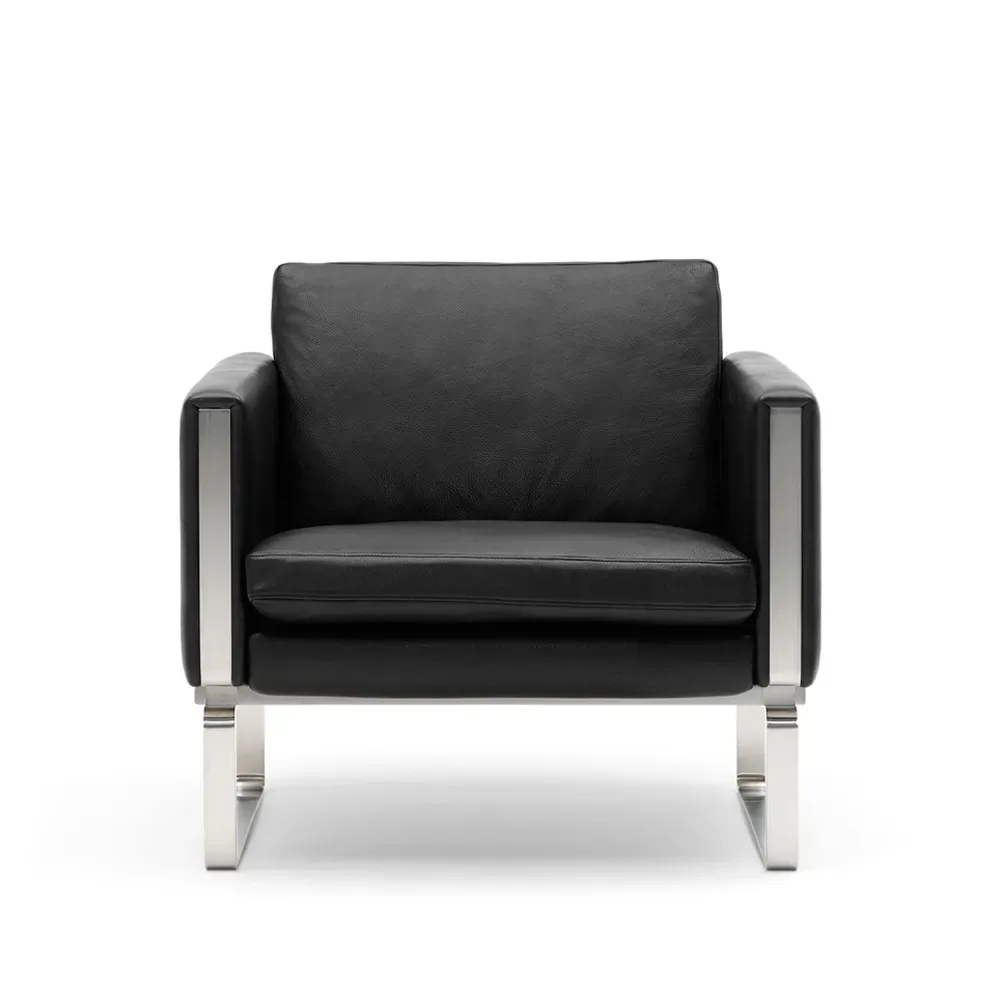 Carl Hansen & Søn CH101 fåtölj Loke 7150 läder-rostfritt stål