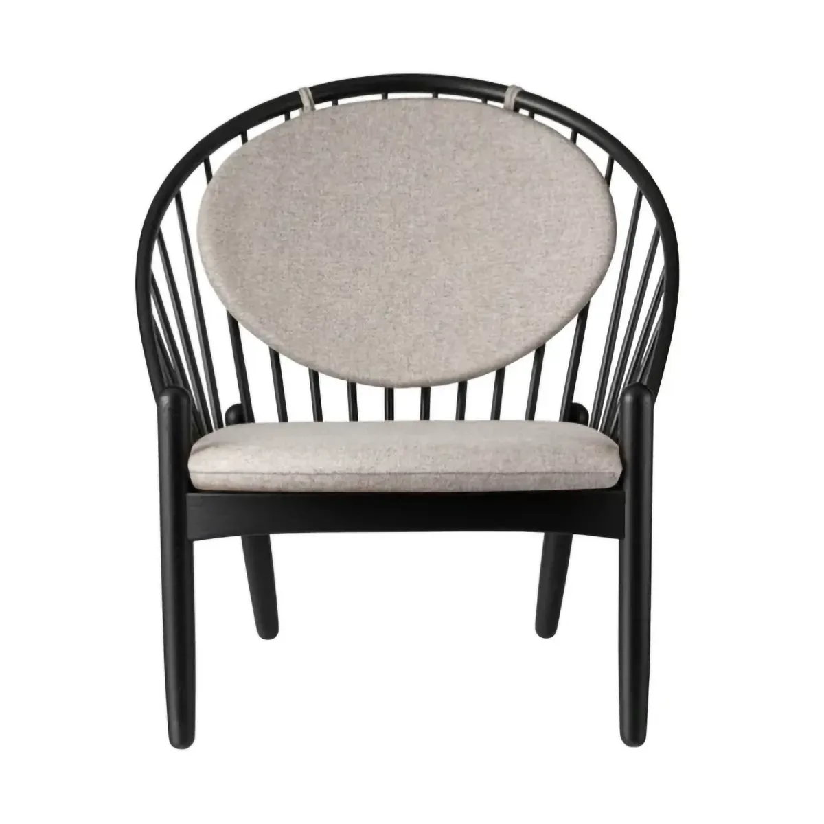 FDB Møbler J166 Jørna Stuhl Black painted oak-light grey