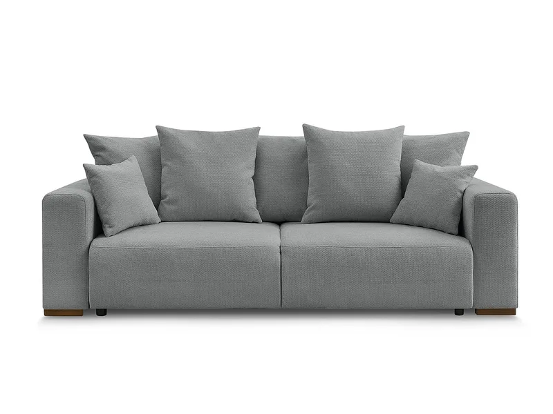 3er Sofa BOBOCHIC SIDONIE Stoff chiniert dunkelgrau