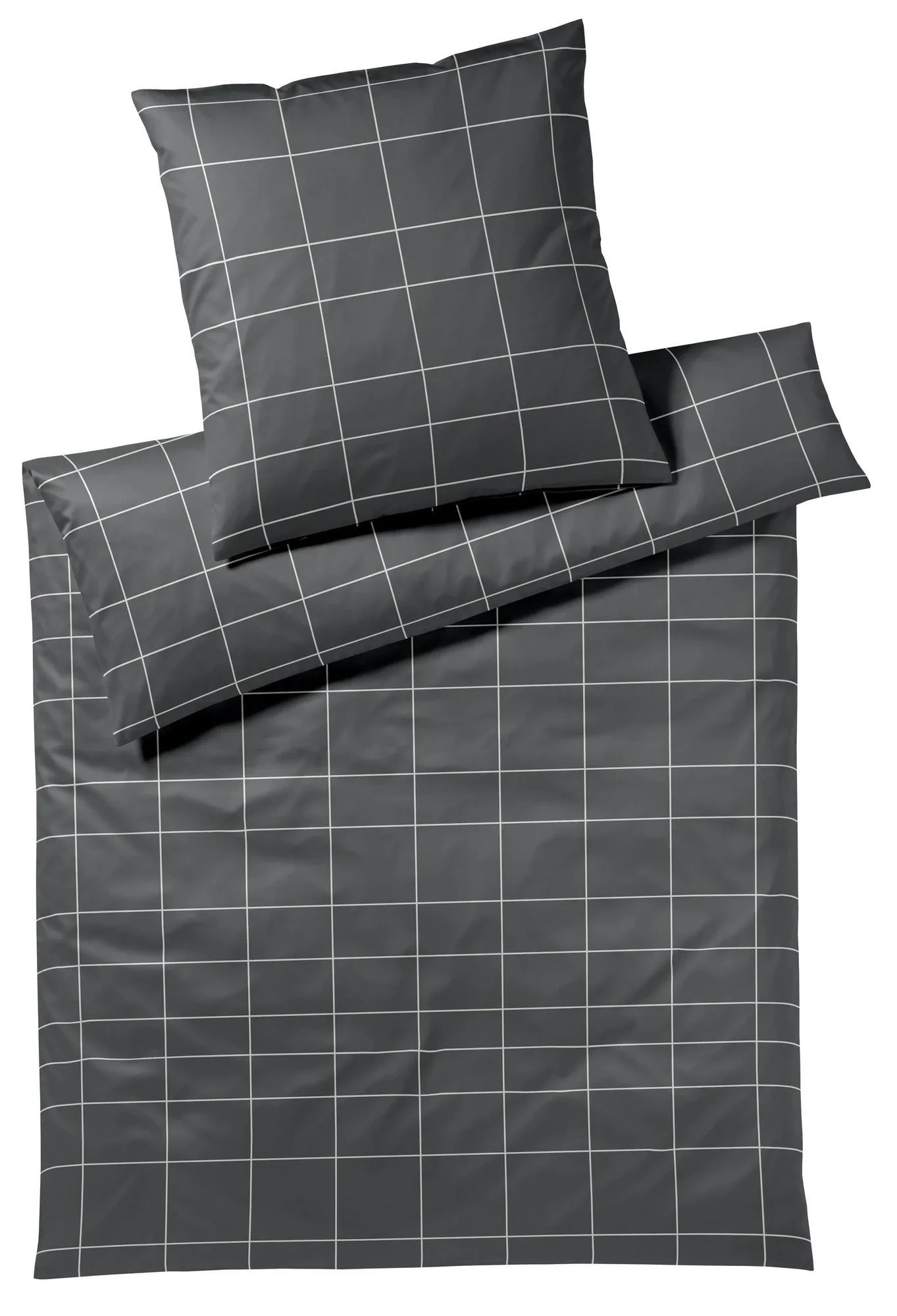 Elegante Bettwäsche Cross, Basalt Grau | Schubiger Möbel