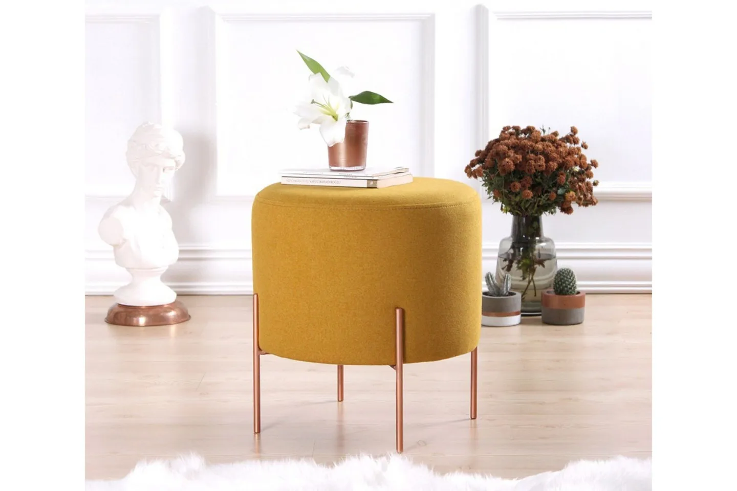 Yellowknife Sittpuff 40 cm - Senapsgul