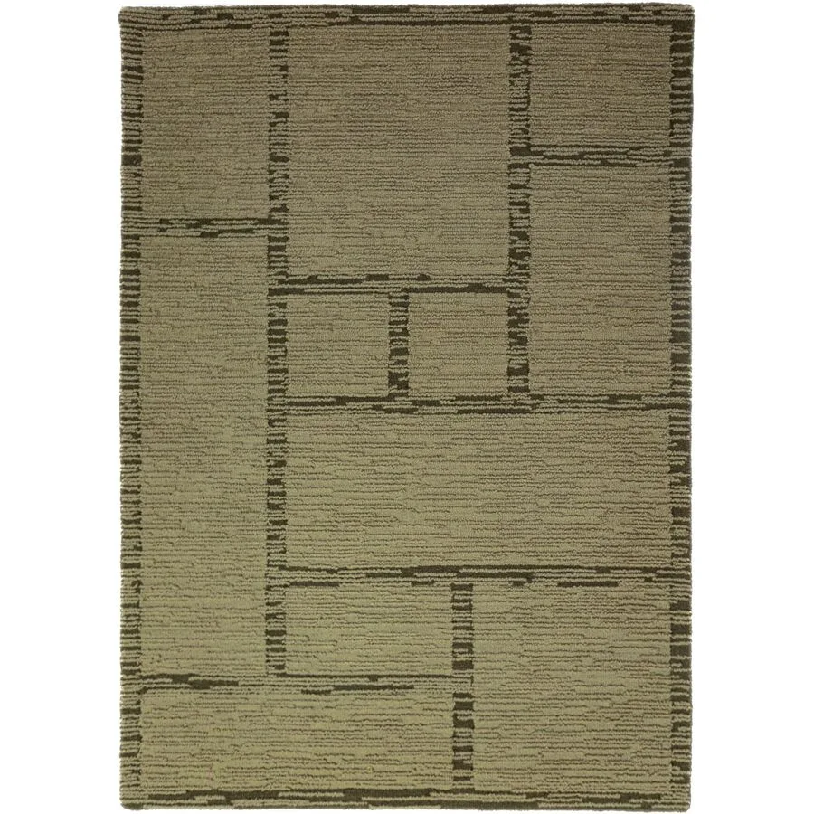 Teppich Holland Pistazie Architektonisch 100% Wolle 200 x 290 cm