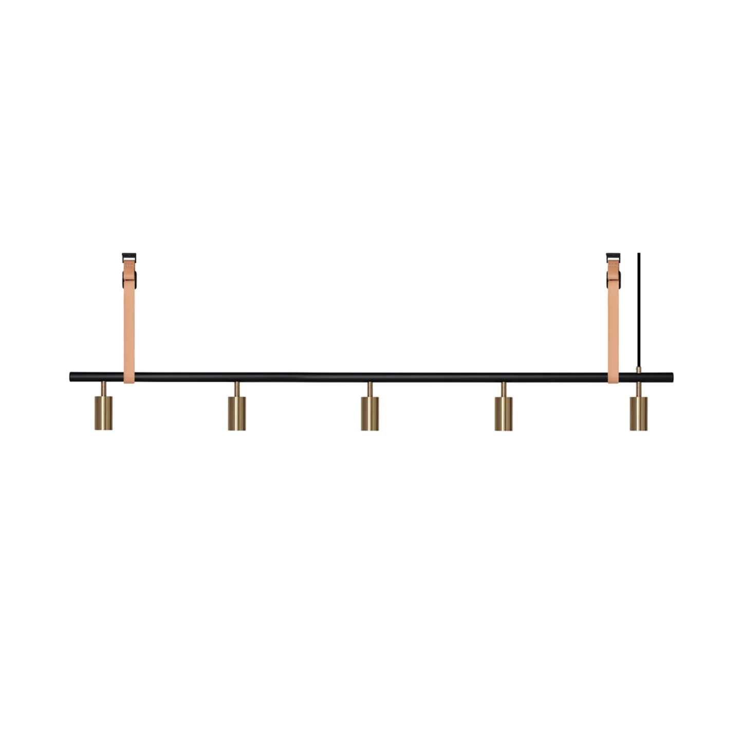 Rubn - Long John 6 Black/Brass / Nature Leather - Takkronor - Niclas Hoflin - Guld,Svart