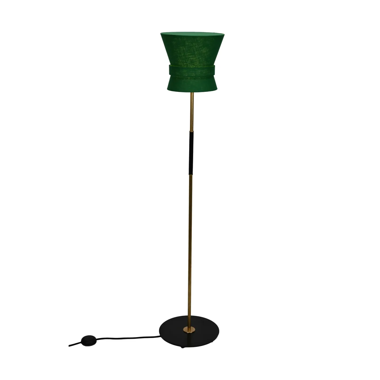 Örsjö Belysning Bow Stehleuchte Rohmessing-emerald green, klein 147 cm