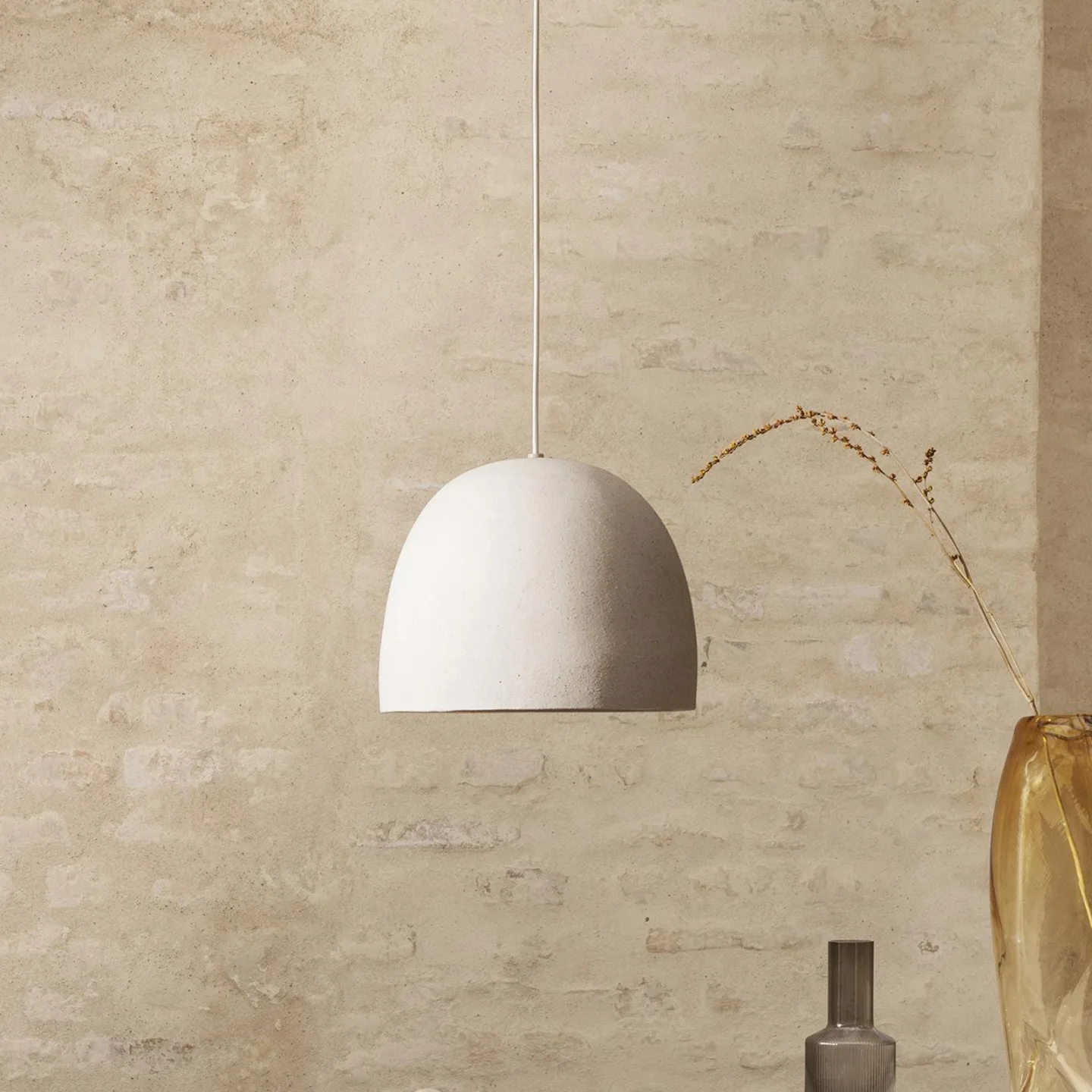Speckle Taklampa Large Off-White - Ferm Living - Vardagsrum - Design - Keramik - Med en ljuskälla