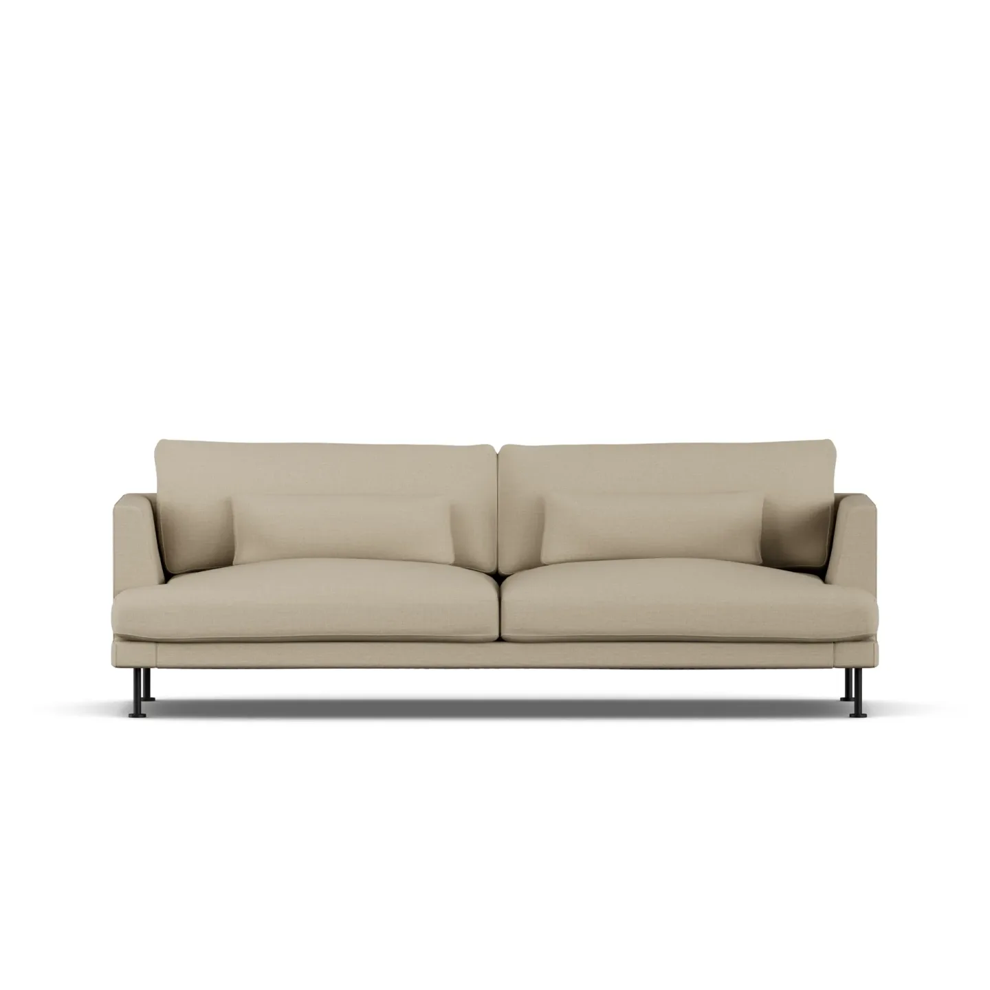 1898 Bredhult Sofa Same Sand 6672-Schwarzer Stahl, 3-sitzig