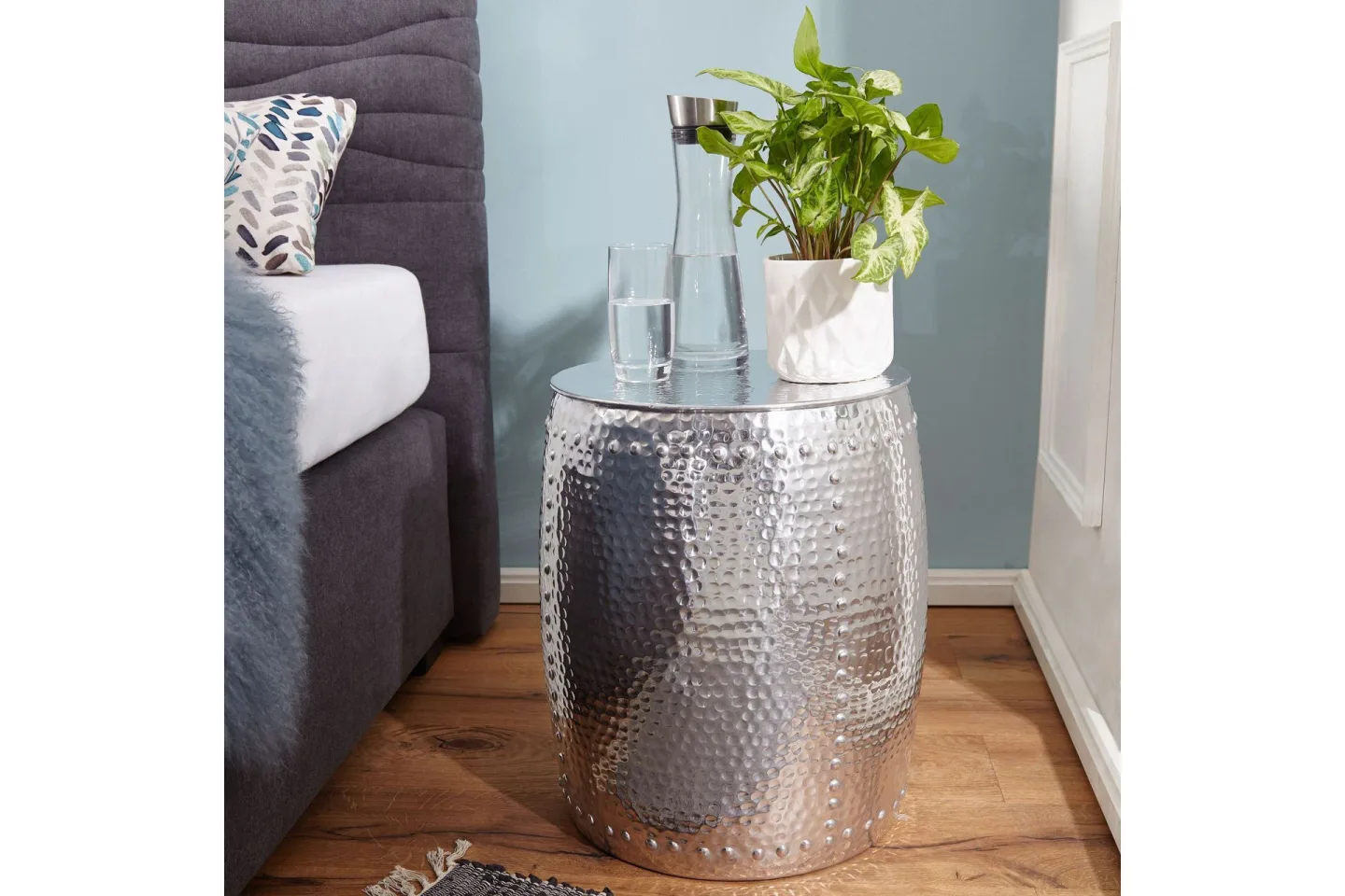 Delage Sidobord 42 cm - Silver