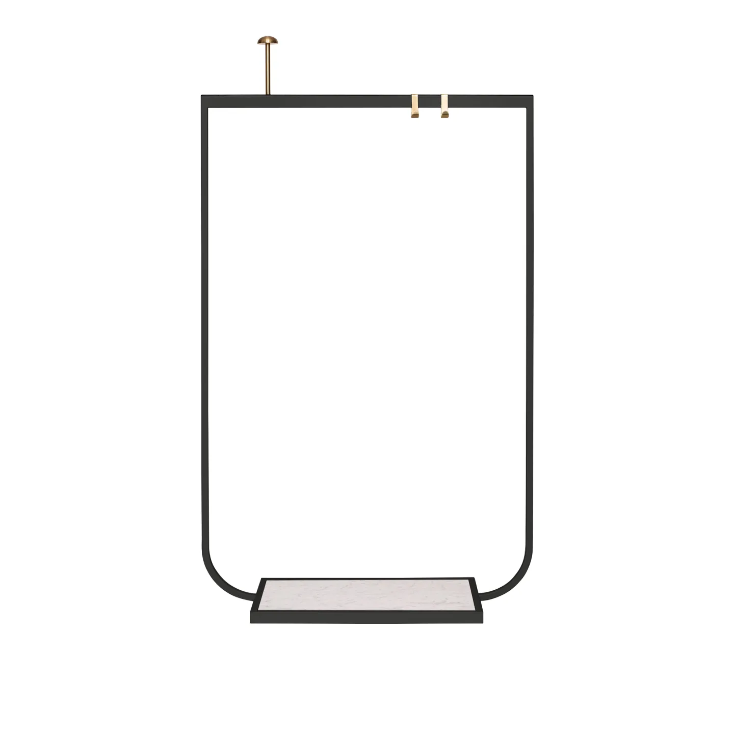 Asplund - Tati Coat Rack Small Carrara Marmor Char Grey - Klädhängare - Broberg & Ridderstråle - Grå