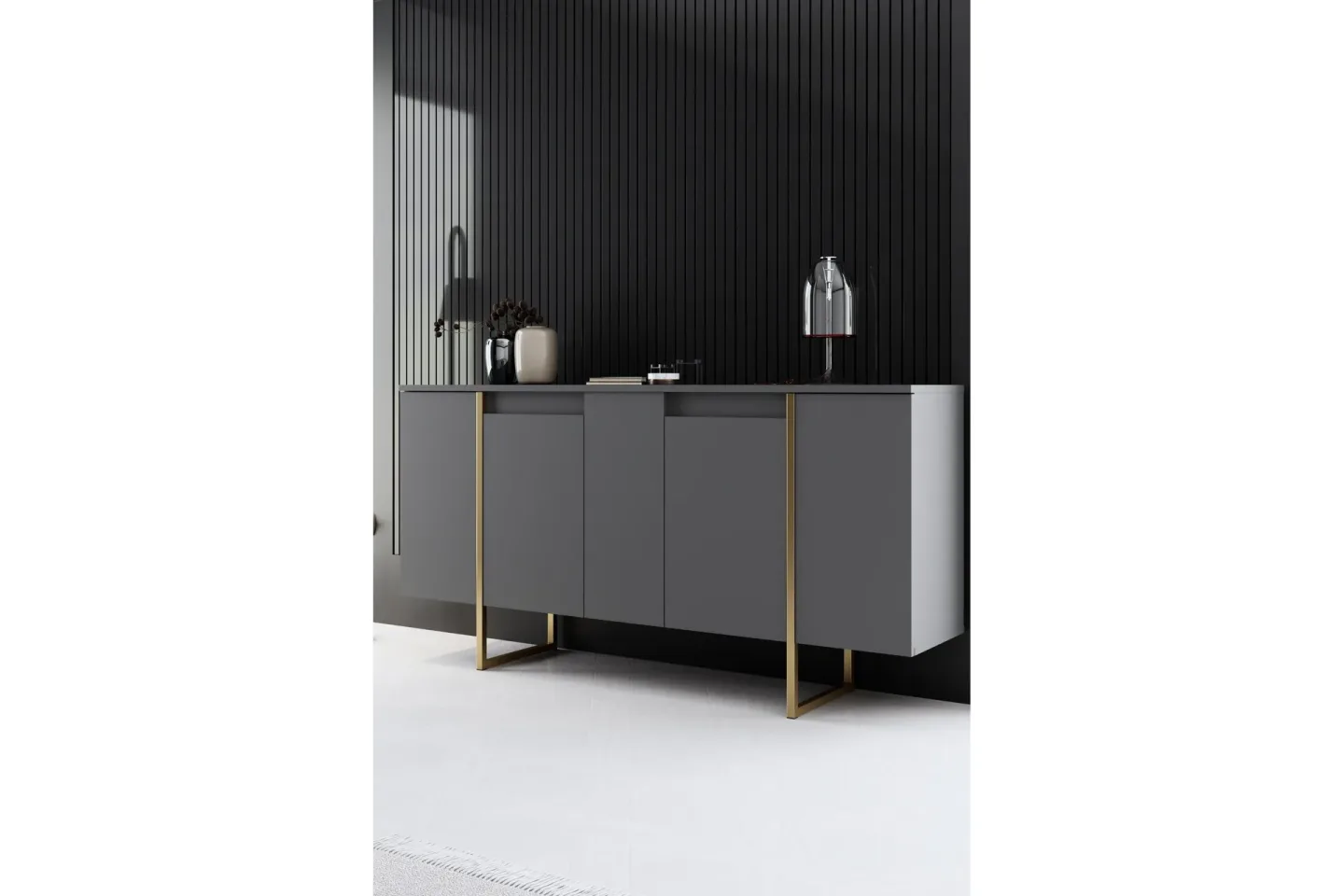 Luxe Konsollbord 160 cm - Grå/Guld