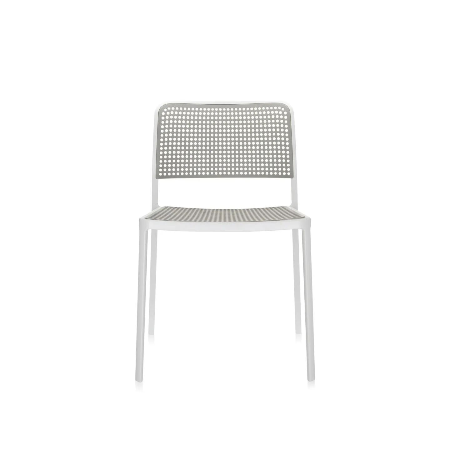 Kartell - Audrey Chair 5875, White/Light Grey - Matstolar - Piero Lissoni - Vit - Metall/Syntetiskt