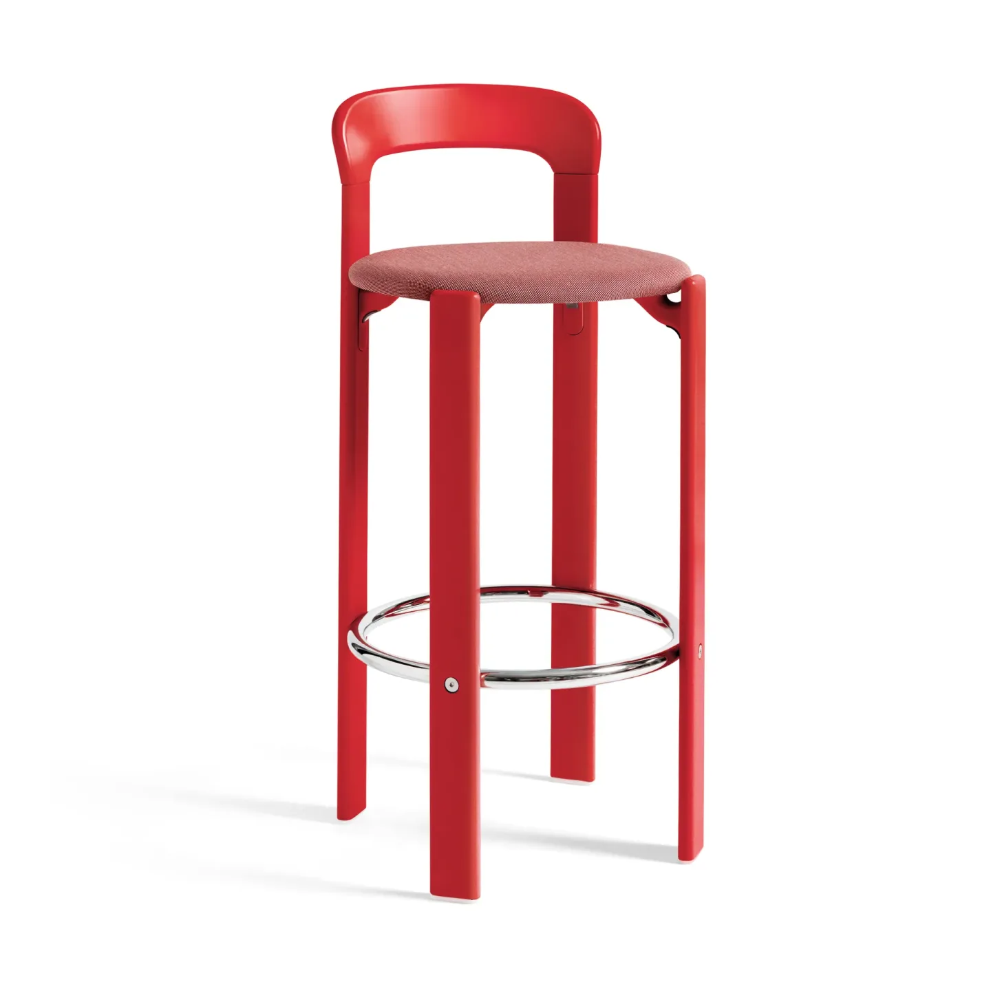 HAY Rey klädd barstol 75 cm Steelcut trio 636 scarlet red