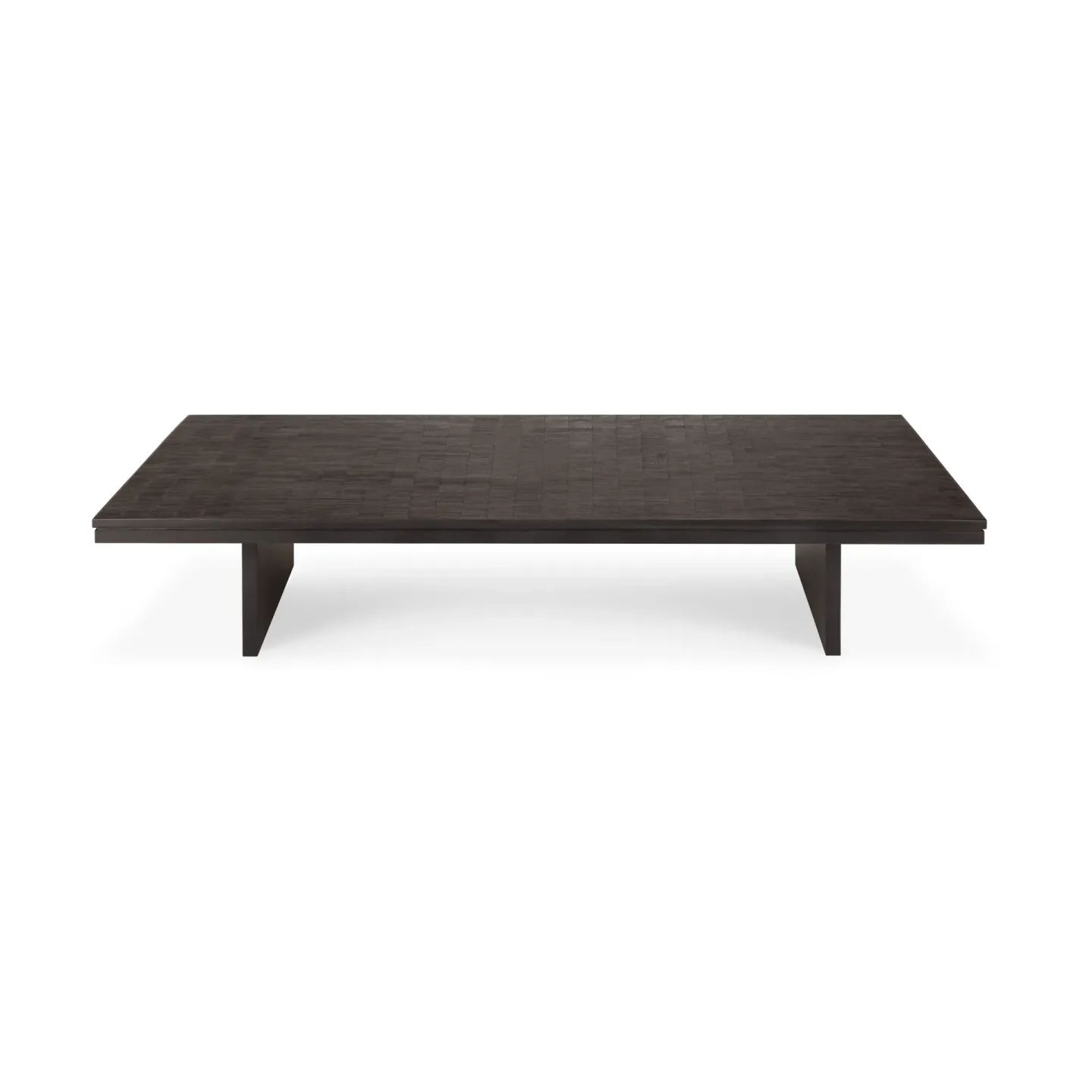 Ethnicraft Grooves soffbord Off black teak, 170x120 cm