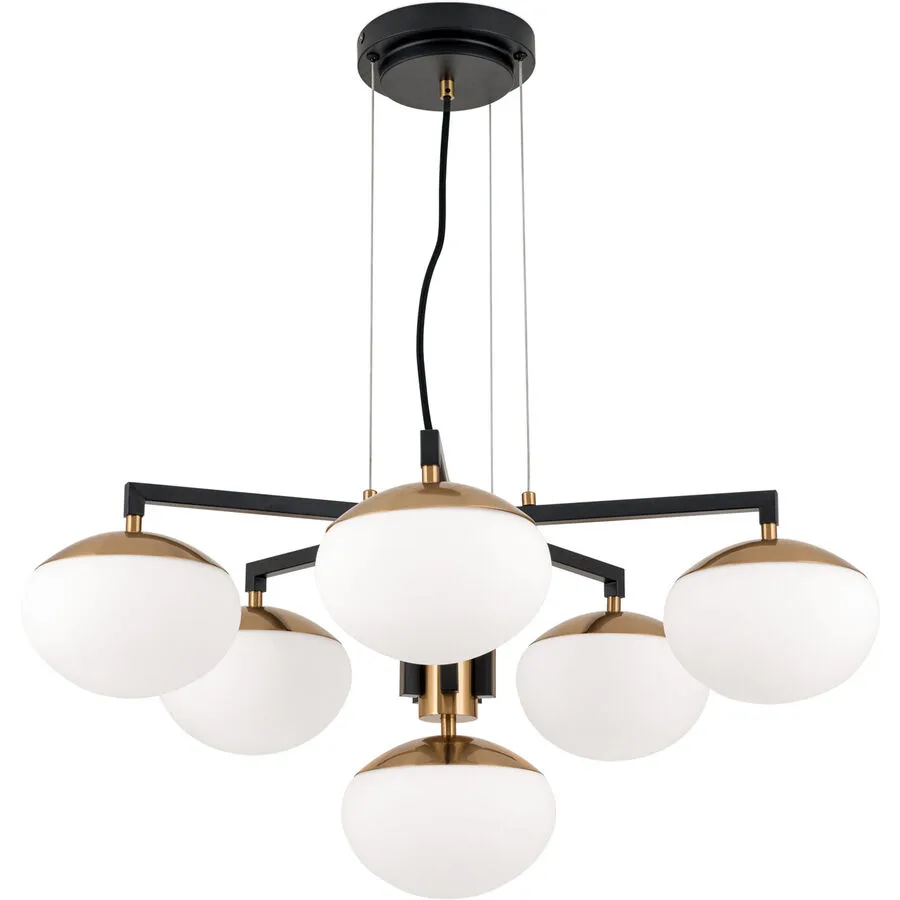 Kronleuchter Josephine Gold/Schwarz Stahl 34 cm - Farbe: schwarz-gold