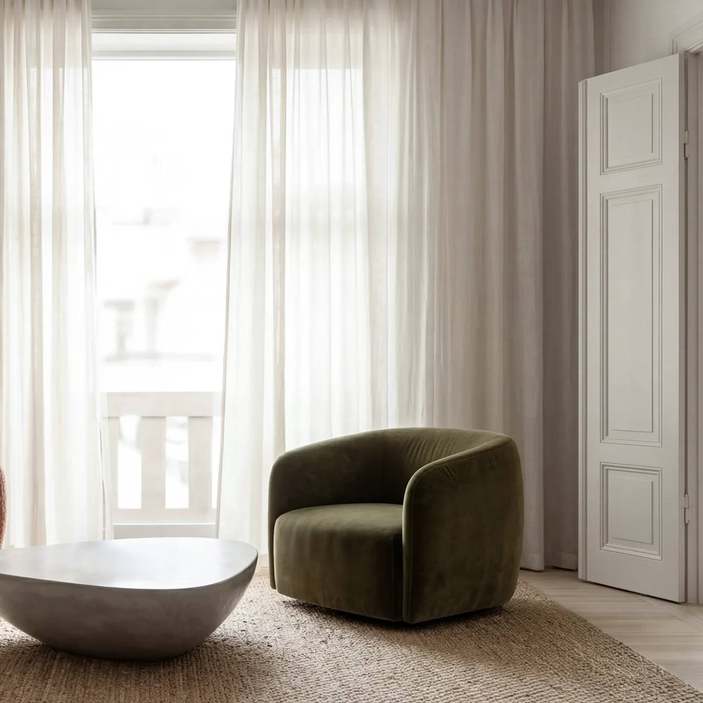 Gardiner 2-pk - Lingardin Noemi (krem) (Størrelse: 140 x 220 cm)