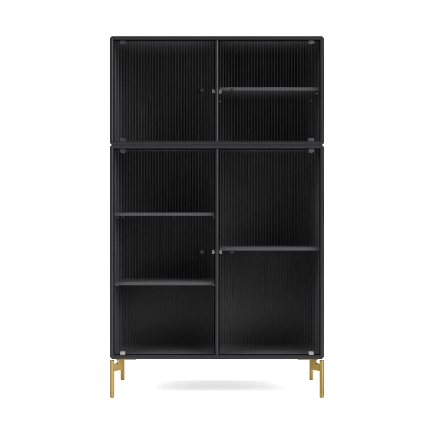 Montana Ripple III Vitrinenschrank 69,6x117,6x38 cm Anthracite-Beine brass